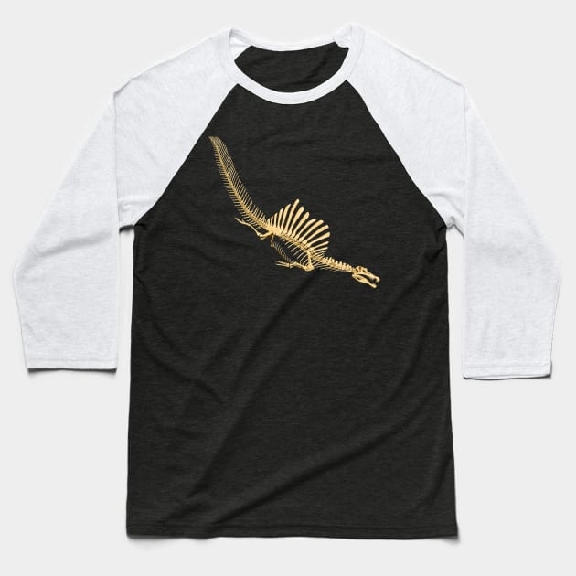 Spinosaurus Aegyptiacus (skeleton diving) Baseball T-Shirt by NikSwiftDraws